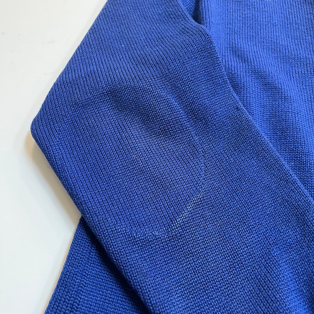 Vintage Mens Royal Blue Wool Letterman Cardigan Sweater W Gymnastics Applique - Picture 10 of 15